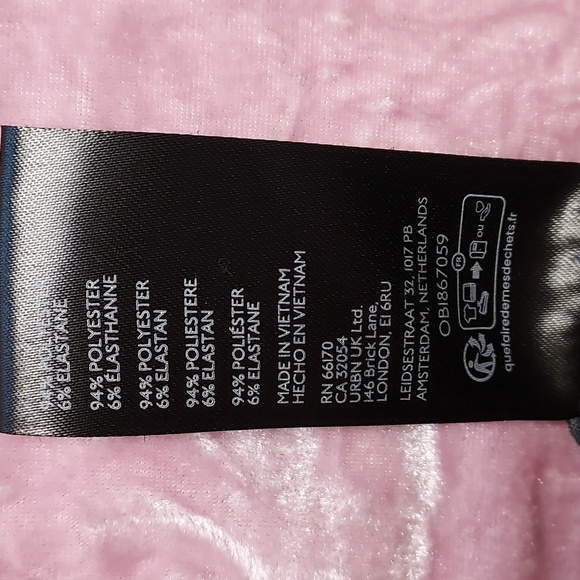 Urban Outfitters Silence + Noise NWT Pink Crushed Velvet Midi Dress Size L - Picture 7 of 8